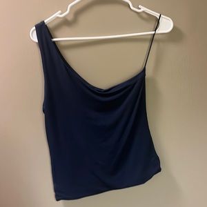 J. Crew one shoulder tank navy
